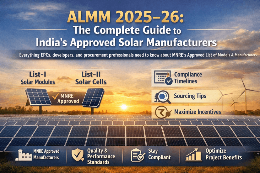 ALMM 2025–26: The Complete Guide to India's Approved Solar Manufacturers