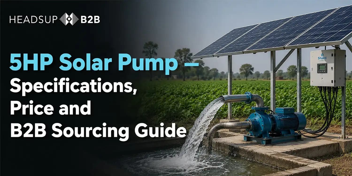 5HP Solar Pump — Specifications, Price & B2B Sourcing Guide India 2026
